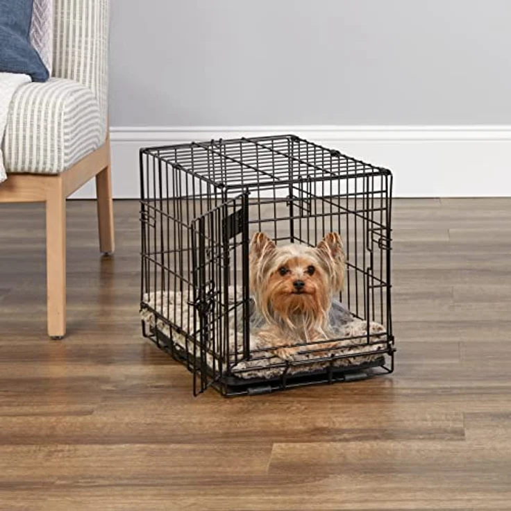 MidWest Homes for Pets iCrate Hundebox, klappbar mit 1 Tür und Trennwand, auslaufsichere Bodenwanne, für Minirassen bis 5 kg, robust und tragbar, 46 cm – Bild 4