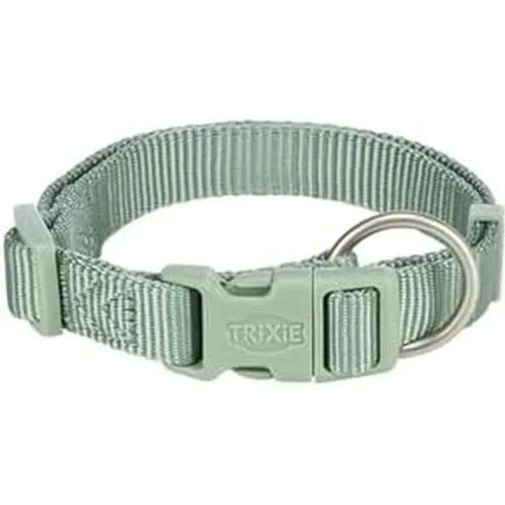 Trixie Trixie Halsband Hund Premium, salbeigrün, robuster Stoff und verstellbare Größe