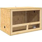 vidaXL Terrarium Braun 80 x 50 x 50 cm, OSB, Robuste Bauweise, Ideal für Reptilien und Nagetiere, Langlebig und Rustikal