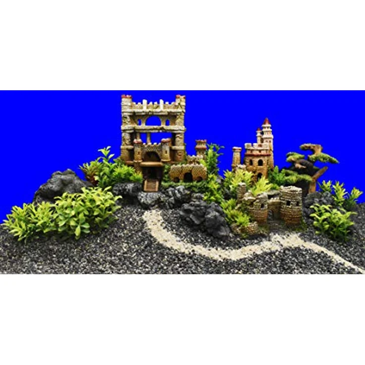 Nobby Aqua Ornaments SCHLOSS, detailgetreue Aquarium Dekoration aus ungiftigem Polyresin, passend für Süss- und Meerwasseraquarien – Bild 2