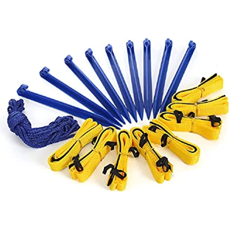 Procyon Tier-Intelligenzspielzeug Longier-Set für Hunde, Kunststoff - Trainingsform zur Festigung der Bindung und Kommunikation, Nylonmaterial, 10m Nylonschnur, 8x Nylongurt, 9x Erdnägel – Bild 2