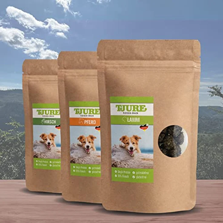 TJURE Hundesnack Mix All in One (6 x 150g) | Getreidefreie Trainingsleckerli mit 95% Fleisch in 6 Sorten | Luftgetrocknete Hunde Snacks ohne Zusatzstoffe – Bild 2