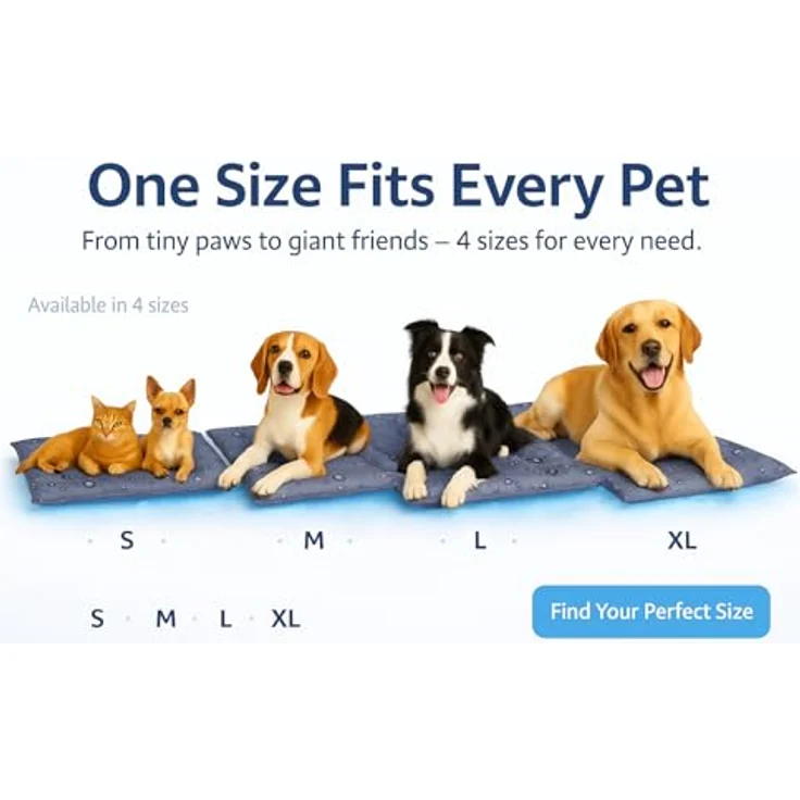 Flamingo Kühlmatte Hund und Katze, wasserfest faltbar mit Gel-Füllung, 76x66x6cm (M) für zusätzliche Erfrischung, ideal für Zuhause und Reisen – Bild 3