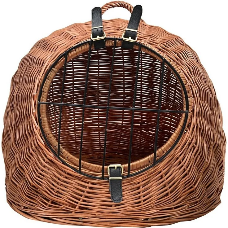 Aumüller Tierreisebox Katzenhöhle/Transportkorb aus Vollweide, lackiert - 60 cm, Made in Germany – Bild 1