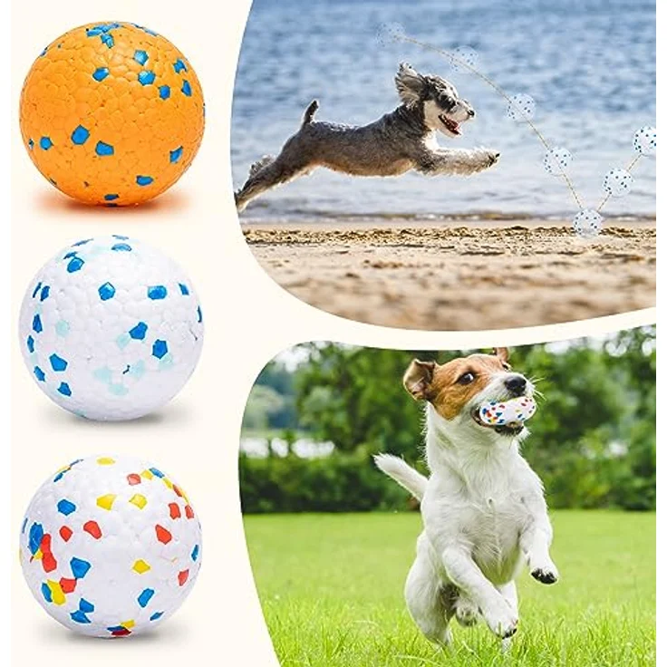 Nobleza Hundeball Unzerstörbar, 3 Stück, E-TPU Hundespielzeug für aggressive Kauer, Ø 7cm, geeignet für kleine, mittlere und große Hunde – Bild 5