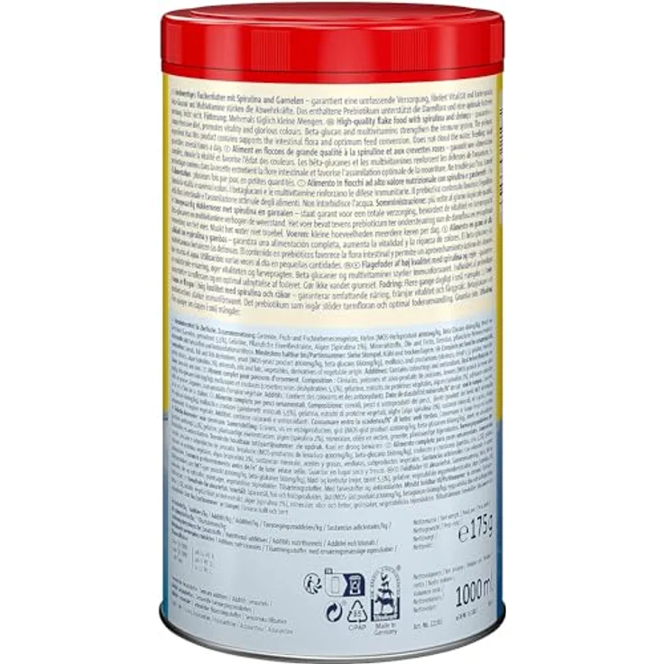 Vitakraft Flake-Mix, Fischfutter Aquarium mit Garnelen und Spirulina, reichhaltiger Mix aus fünf Futterflocken für alle Zierfische (1x 1l) – Bild 3