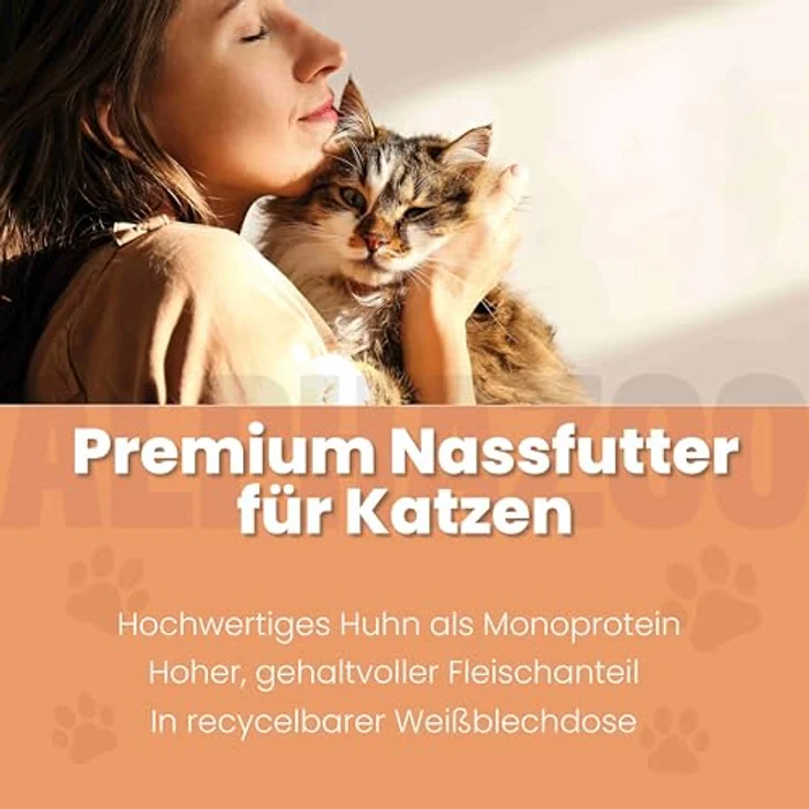 alphazoo Katzenfutter Monoprotein Huhn 6x200g – Getreidefrei & proteinreich mit Karotte, Lachsöl & Katzenminze – Für glänzendes Fell & gesunde Verdauung – Made in Germany – Bild 3