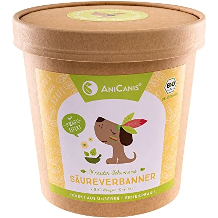 AniCanis Bio Kräutermix Säureverbanner für Hunde, Magenkräuter zur Unterstützung bei Übersäuerung und Sodbrennen, 100g – Bild 1