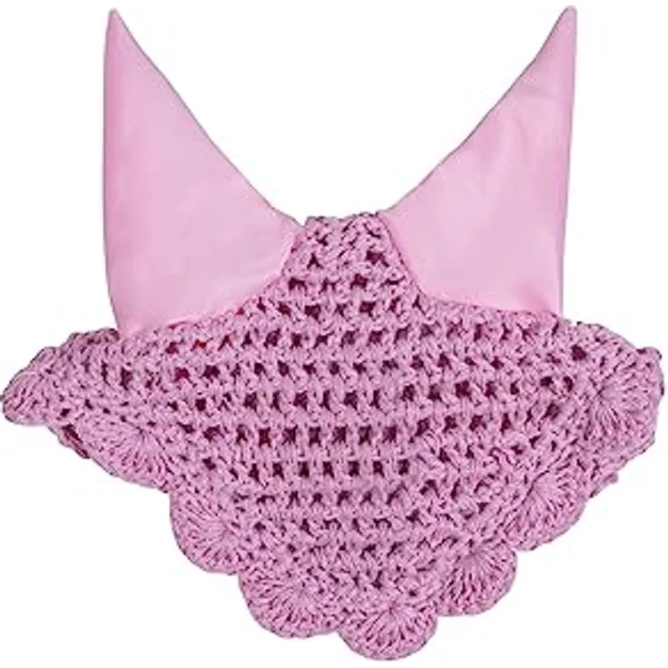 HKM Fliegenhaube für Hobby Horses, hochwertige Fliegenmaske in Rosa mit verschiedenen Designs