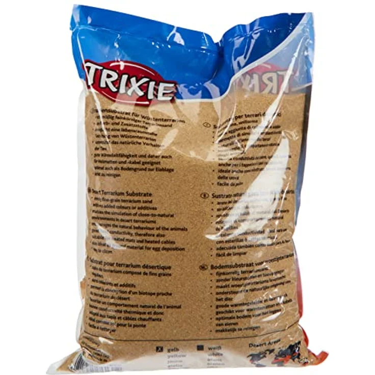Trixie Reptiland Basissand, feinkörniger Wüstensand für Wüstenterrarien, gelb, 5kg – Bild 2
