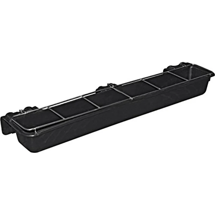 Kerbl Futterbehälter 323492, mit Fressgitter für kontrollierte Futteraufnahme, schwarz – Bild 2