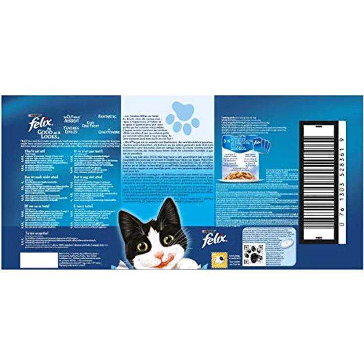 Felix Katzennassfutter Gelee Gemischte Vielfalt, 44 x 100 g Premium Portionsbeutel für Katzen – Bild 4