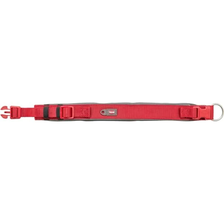 TRIXIE Premium Halsband L-XL, rot, stufenlos verstellbares, neoprengepolstertes Hundehalsband für mittelgroße bis große Hunde, Halsumfang 53–62 cm, 50 mm breit – Bild 3