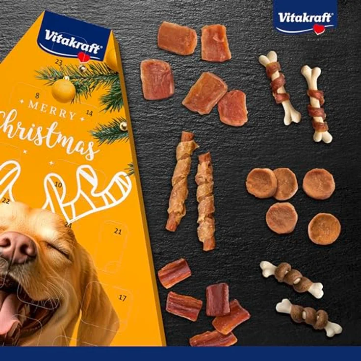 Vitakraft Adventskalender für Hunde 2025, liebevoll gefüllter Snacks mit 244g, zuckerfrei und für alle Altersstufen geeignet – Bild 2