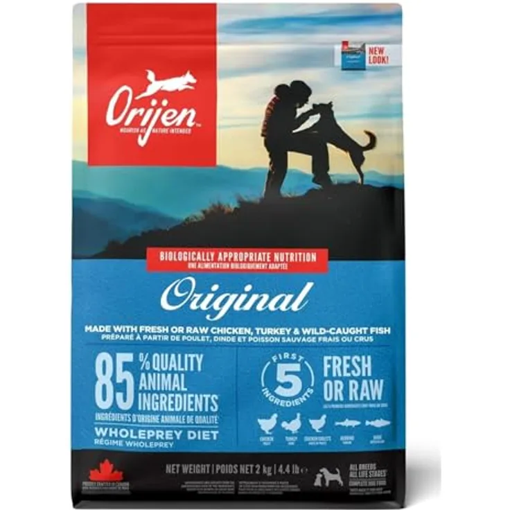 Orijen Original, Hunde-Trockenfutter für Erwachsene, 17 kg, reich an rohen tierischen Inhaltsstoffen