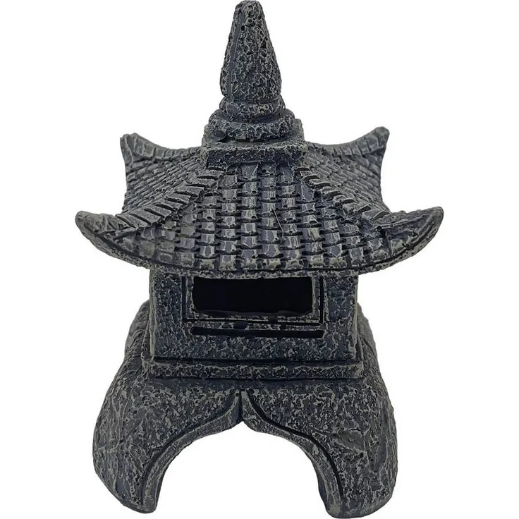 HOBBY Aquariendeko Sado Temple, asiatische Aquarium-Dekoration aus Polyresin, 9 × 8 × 9,5 cm