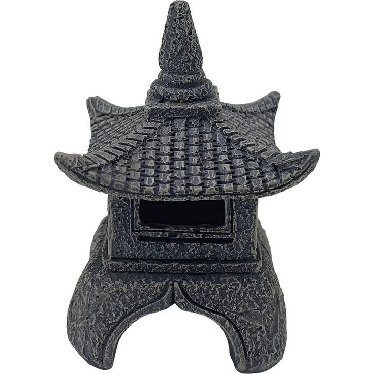 HOBBY Aquariendeko Sado Temple, asiatische Aquarium-Dekoration aus Polyresin, 9 × 8 × 9,5 cm