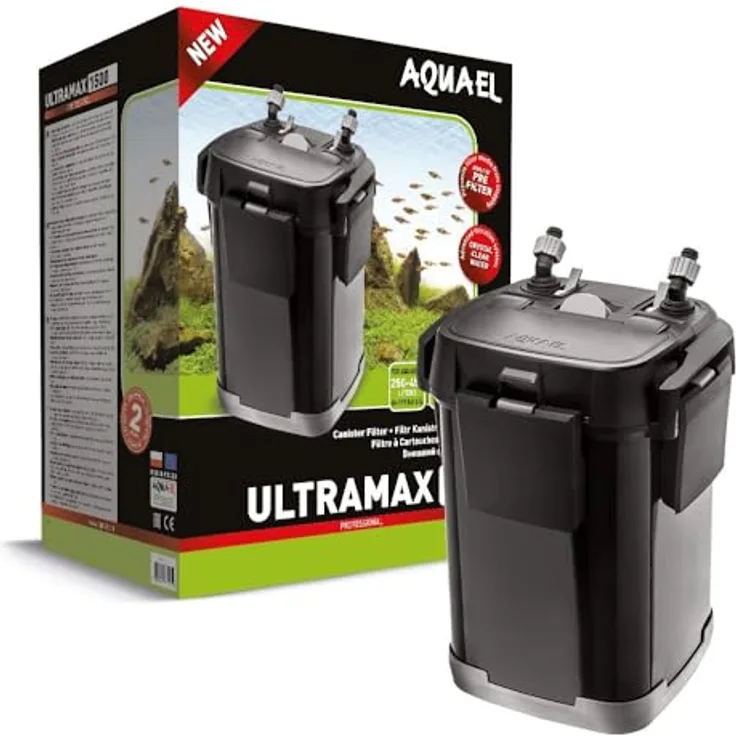 Aquael ULTRAMAX 1500, Kanisterfilter mit integriertem Vorfilter, schwarz, 7150 g