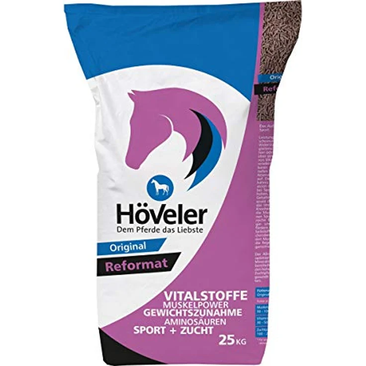 Höveler Original Reformat, Aufbaupräparat für Zucht und Sport, 25 kg, mit essentiellen Aminosäuren und Vitaminen – Bild 2