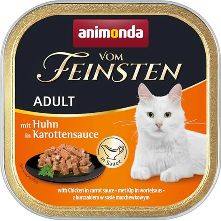 animonda vom Feinsten Adult Katzen-Nassfutter mit Huhn in Karottensauce, 6x100g für ausgewachsene Katzen – Bild 3