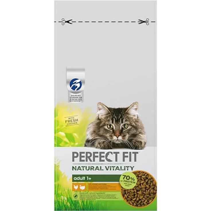 Perfect Fit PERFECT FITâ„¢ Katze Natural Vitality Adult 1+ Trockenfutter mit Huhn und Truthahn, 6kg, reich an Vitaminen – Bild 2