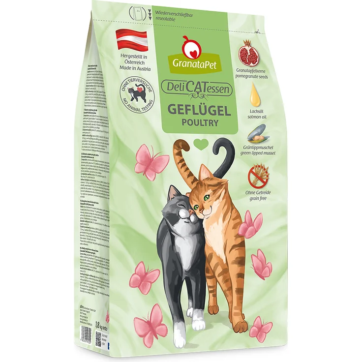 GranataPet DeliCatessen Adult Geflügel, Hochwertiges Katzen-Trockenfutter, 300g, Getreidefrei und proteinreich – Bild 1