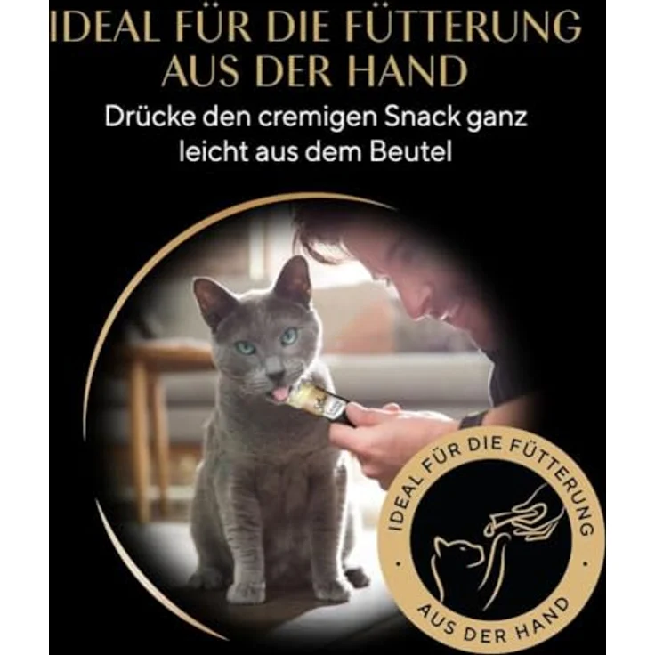 Sheba Creamy Snacks Multipack, Katzenfutter mit 3 Sorten (Huhn, Lachs, Rind), 18x12g – Bild 10