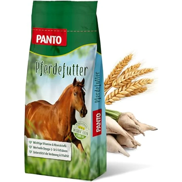PANTO Pferdemineral mit Wisan-Lein, 25 kg – schmackhaftes Mineralfutter für Pferde, reich an Mineralien, Vitaminen, Spurenelementen und Omega-3-Fettsäuren – Bild 1