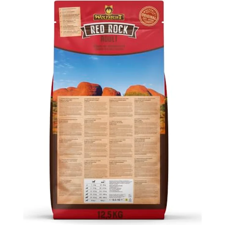 Wolfsblut Red Rock Adult, getreidefreies Hunde-Trockenfutter mit Känguru und Süßkartoffeln, 12,5 kg – Bild 2