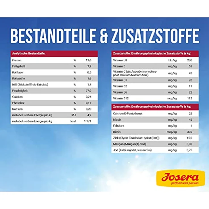 Josera Meat Lovers Menu Beef with Potato, Premium Nassfutter für Hunde, 6 x 800 g, weizenfrei, 65% Fleischanteil – Bild 5