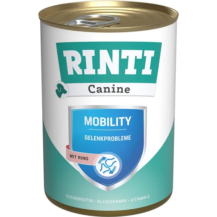 Rinti Canine Mobility Rind, Hunde-Nassfutter zur Unterstützung des Gelenkstoffwechsels, 6x400g