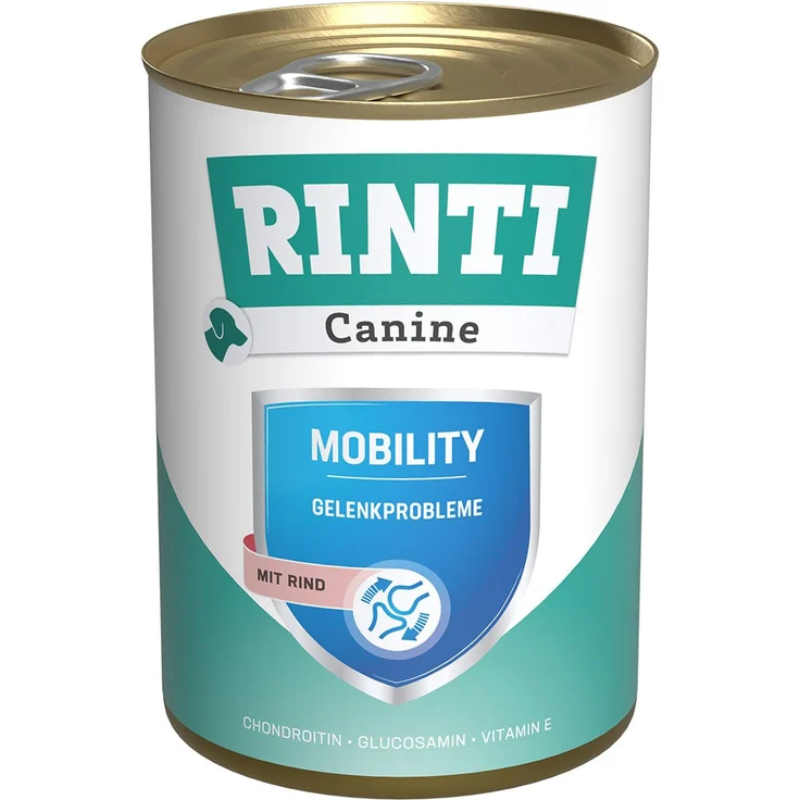 Rinti Canine Mobility Rind, Hunde-Nassfutter zur Unterstützung des Gelenkstoffwechsels, 6x400g