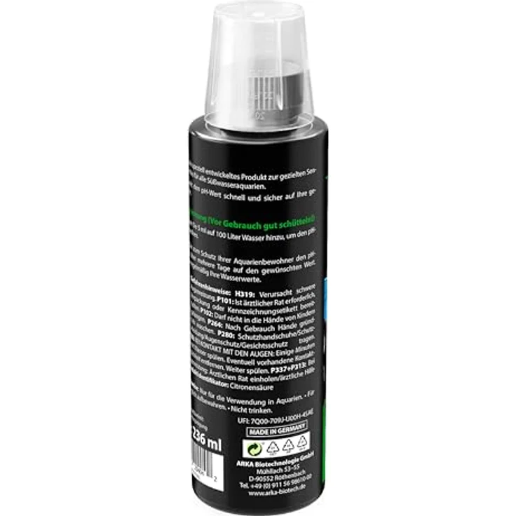 ARKA KH/pH Minus Aquarium 236 ml, pH- und Karbonathärte-Regulator für gesundes Süßwasser, optimiert Wasserwerte für empfindliche Arten – Bild 3