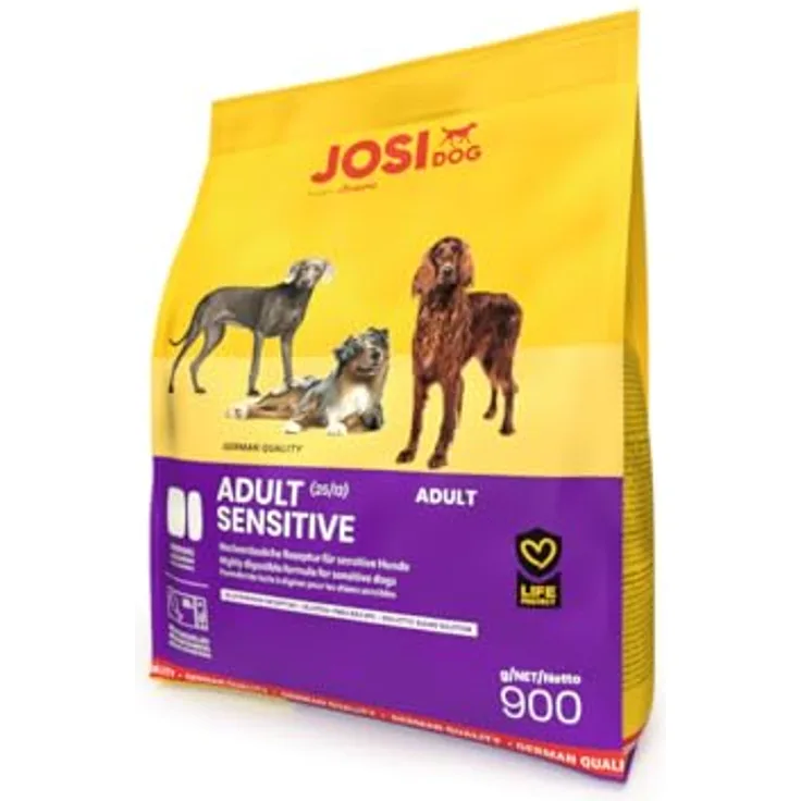 JosiDog Adult Sensitive, Hunde-Trockenfutter mit zartem Geflügel, 900g