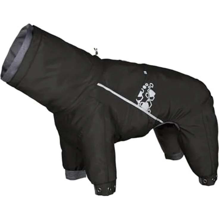 Hurtta Mudventure Overall ECO, Hunderegenmantel, wasserdicht, Farbe Raven, Größe 60M, umweltfreundlich und anpassbar – Bild 2