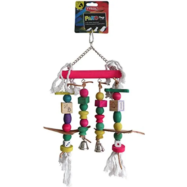 Tyrol ABC Pako Spielzeug für Papageien/Wellensittiche/Wellensittiche, 22 cm