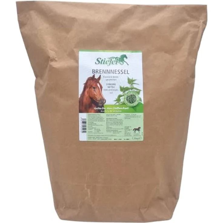 Stiefel Brennessel geschnitten 1,5 kg für Pferde - Natürliches Mineralfutter mit Haut- und Gelenkunterstützung, 100% naturbelassene Kräuter – Bild 1