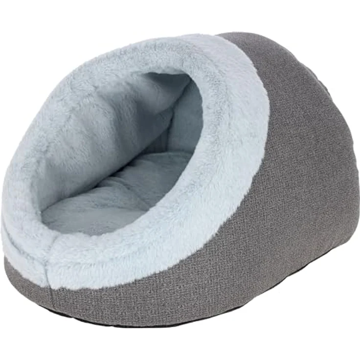 Kerbl Pet Kuschelhöhle Jana, Ultra gemütliche Katzenhöhle mit weichem Softplüsch und herausnehmbaren Kissen, pflegeleicht – Bild 1