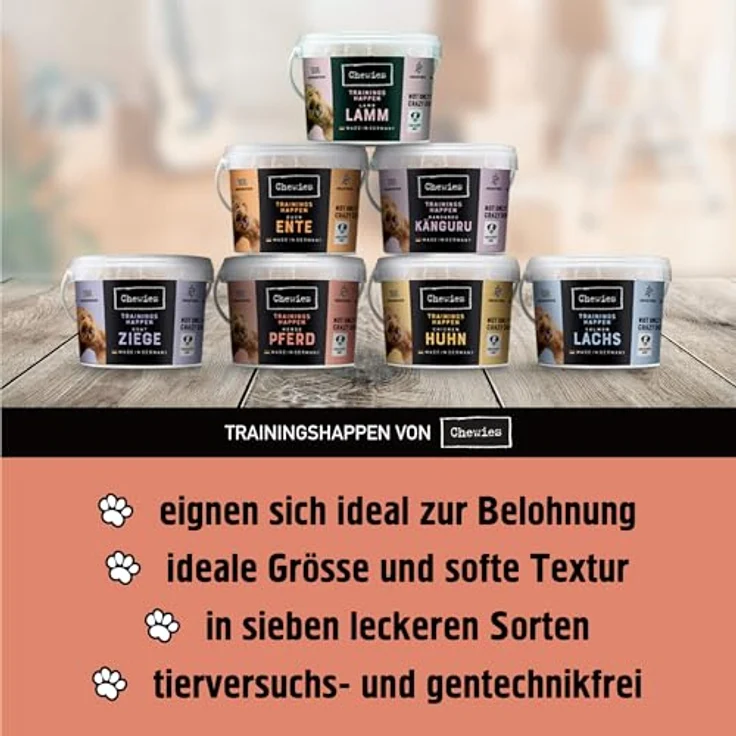 Chewies Monoprotein Trainingshappen für Hunde, getreidefreier Snack mit Pferdefleisch, 300 g, hochverdaulich und ohne Zusatzstoffe – Bild 4