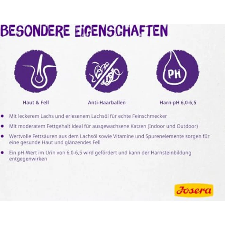 Josera Culinesse Adult, Premium Trockenfutter für wählerische Katzen, 10 kg, Lachs & Geflügel, weizenfrei, gut verträglich – Bild 2