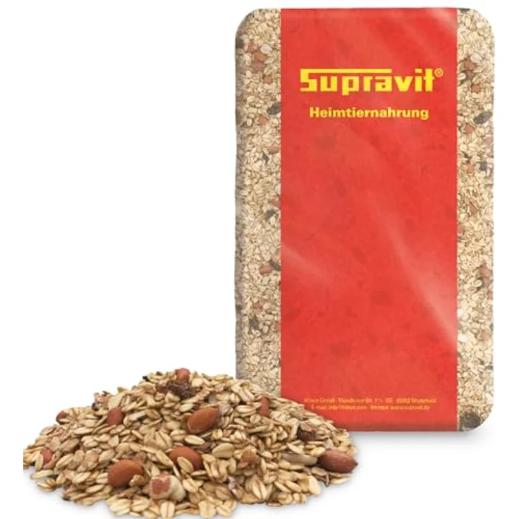 Supravit Premium Fettfutter für Wildvögel, 25 kg - energiereiches Winterfutter mit Haferflocken, Erdnüssen und Rosinen – Bild 1