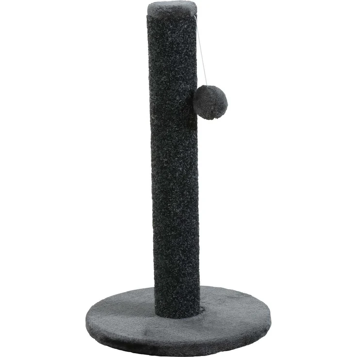 Zolux Kratzbaum Oliver, dunkelgrau, mit elastischem Ball und weichem Fellsockel, Größe M, 35,5 x 35,5 x 62 cm