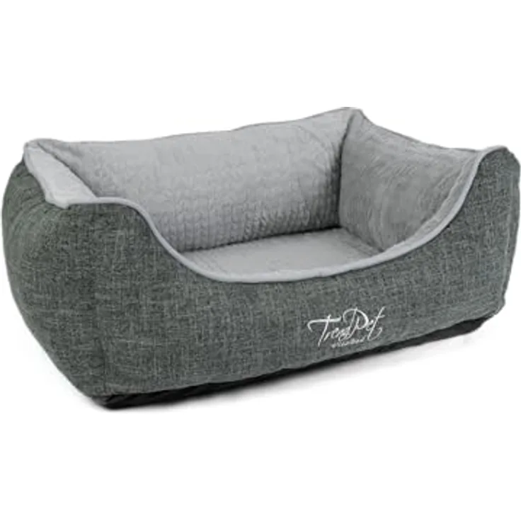 TrendPet VitaBed, Orthopädisches Hundebett mit 5cm Memofoam, Bezug abnehmbar und waschbar, 80x70cm