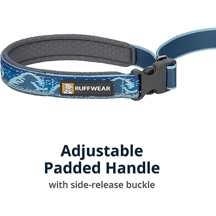 Ruffwear Hundeleine Crag Leash Midnight Wave, reflektierendes Tubelok Gewebe, verstellbarer Griff und seitliche Schnalle – Bild 7