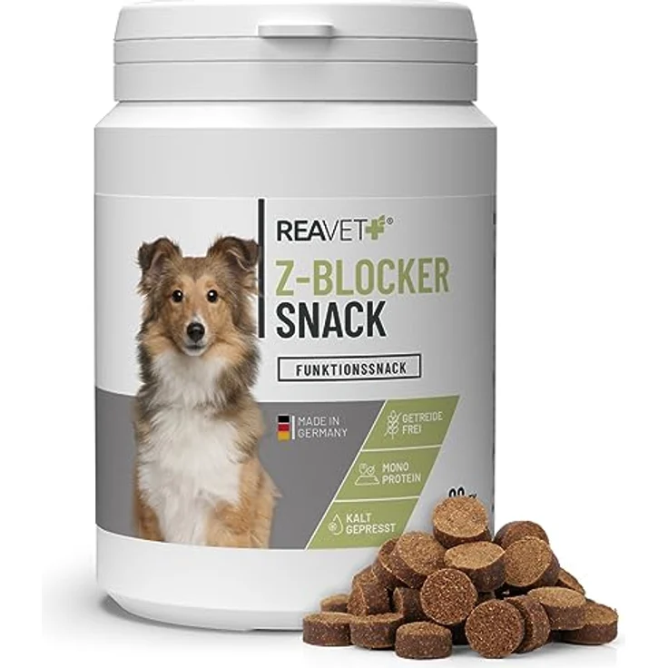 ReaVET Z-Blocker Snack 170g – Getreidefreie Funktionssnacks mit Schwarzkümmelöl, Zistrosenkraut & Kokosöl für Hunde aller Rassen und jeden Alters, 3 Monatsrationen – Bild 1