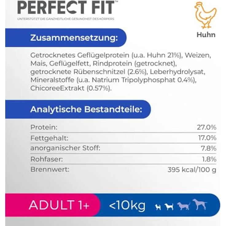 PERFECT FIT Adult 1+ Huhn XS/S, Hundefutter für kleine Hunderassen, 6 kg mit "Total 5" Formel für Rundumschutz – Bild 5