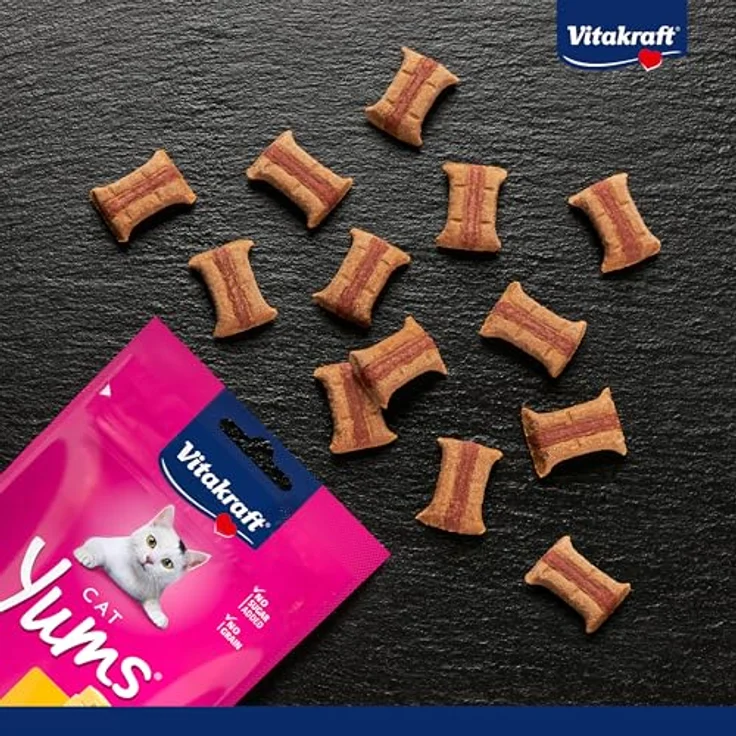 Vitakraft Cat Yums Käse, Katzensnack 3x40g, zuckerfrei und ofenbacken – Bild 3