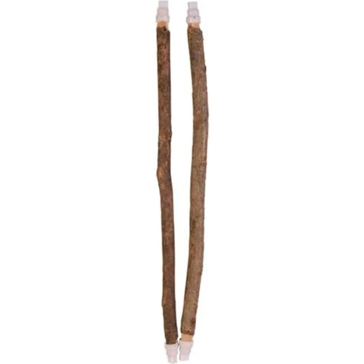 Trixie Set Bark Wood Perches, 35 cm, ø 10-12 mm, 2 Stück, für Vogelspielzeuge