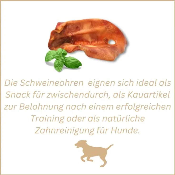 Supravit getrocknete Schweineohren für Hunde, 500g (ca. 15-16 Stück), aus deutscher Herstellung, naturgetrocknet, hochwertiger Kausnack für mittlere und große Hunde – Bild 5