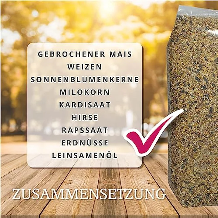 MeinWildvogel Wildvogel-Vital Premium Vogelfutter 30 kg XXL, Ganzjahresstreufutter mit Sonnenblumenkernen & Erdnüssen, Gentechnikfrei & Ambrosia-kontrolliert – Bild 3